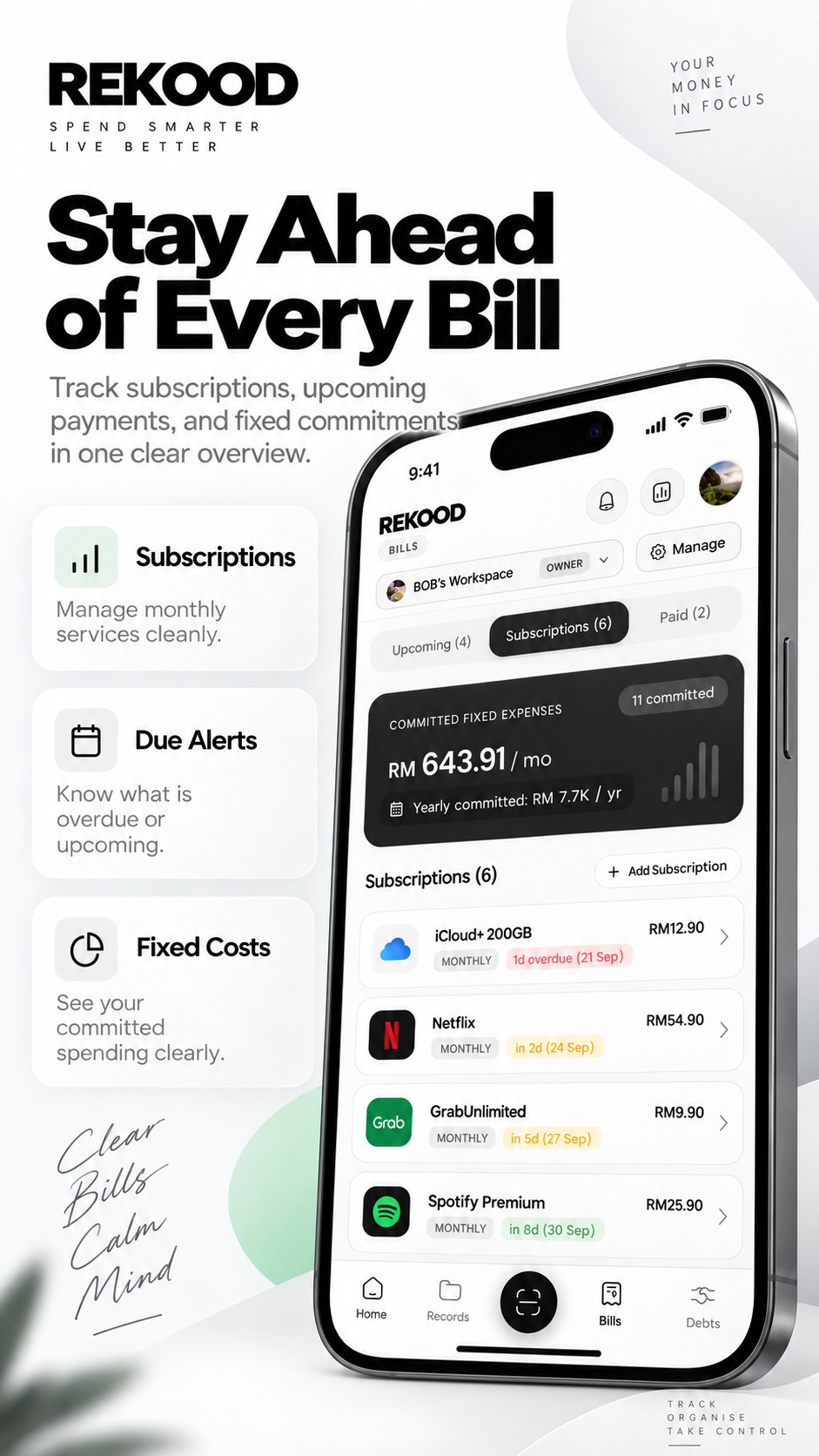 Stay Ahead of Every Bill