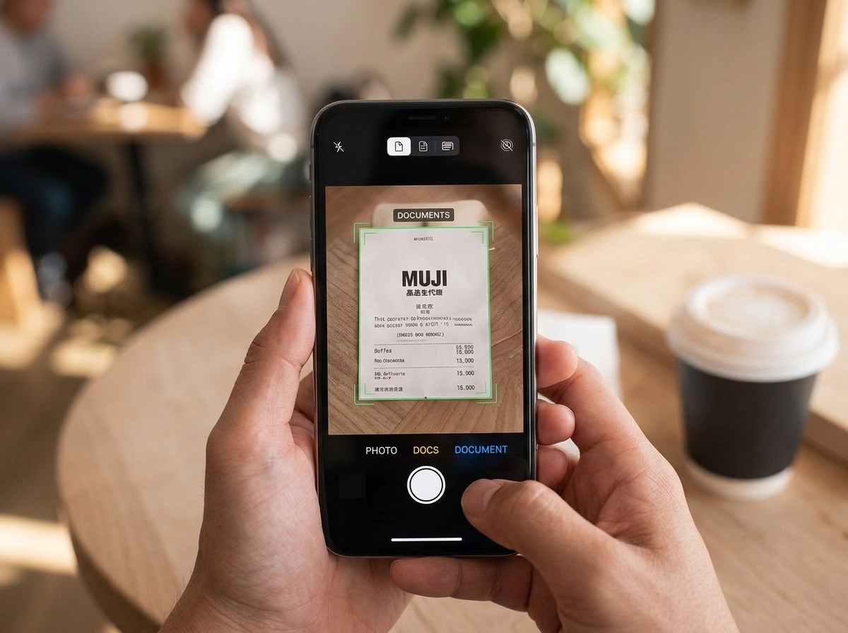 Scanning receipt with phone